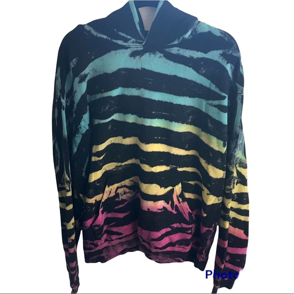 Sync Denim tie dye unisex hoodie - Picture 1 of 7